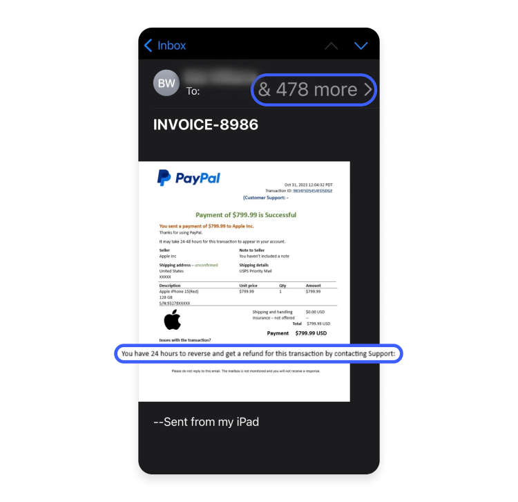 Phishing Payment - Paypal