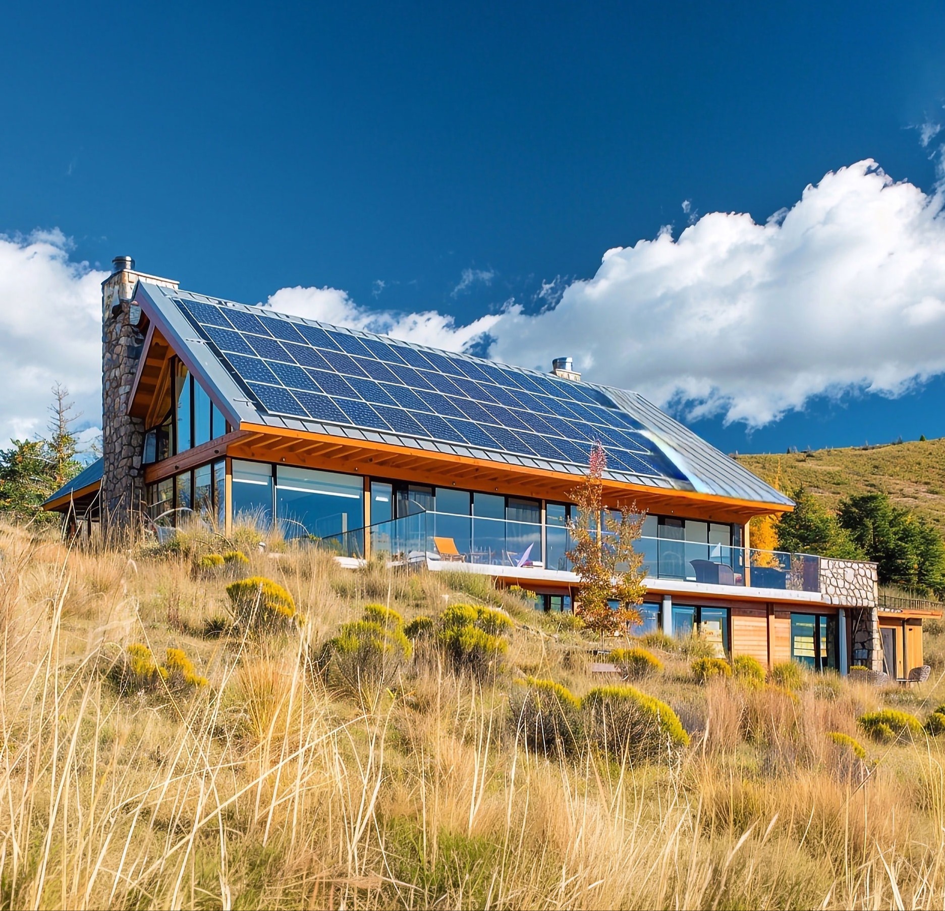 house with solar
