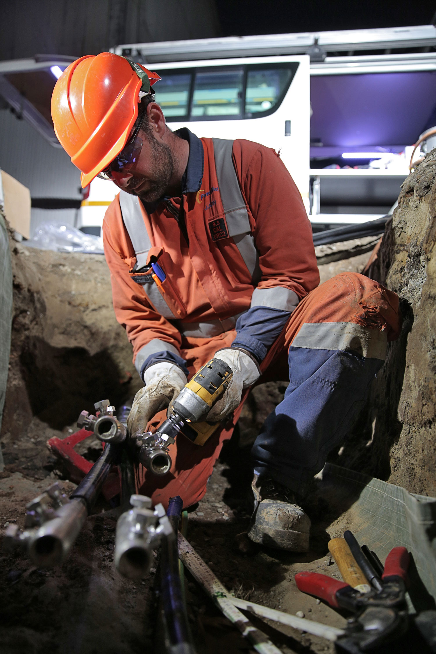 man working underground