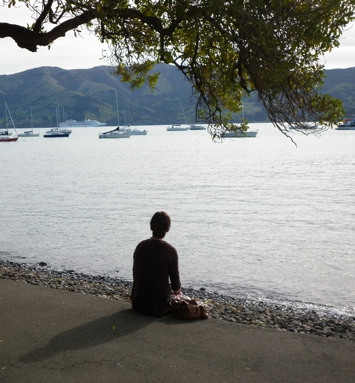 Woman on shore